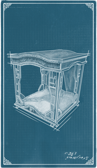 an image of the Nightingale structure Bhutan Canopy Bed