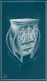 an image of the Nightingale structure Art Nouveau Cabinet