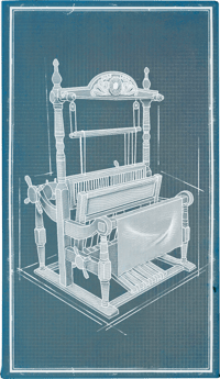 an image of the Nightingale structure Weaving Loom