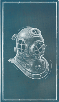 an image of the Nightingale structure Diving Helmet