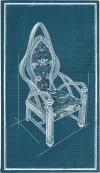 an image of the Nightingale structure Art Nouveau Chair