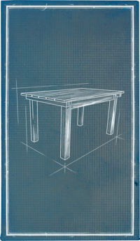an image of the Nightingale structure Simple Wooden Table