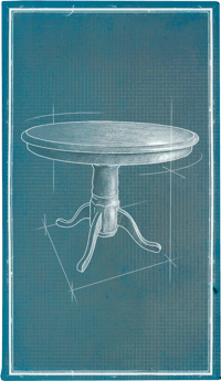 an image of the Nightingale structure Round Wooden Table