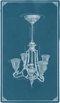 an image of the Nightingale structure Ornate Brass Chandelier
