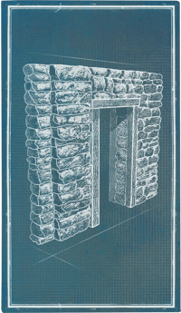 an image of the Nightingale structure Crude Doorframe (Stone)