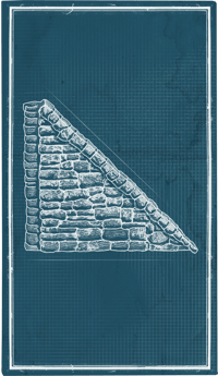 an image of the Nightingale structure Crude Half Gable End (Stone)