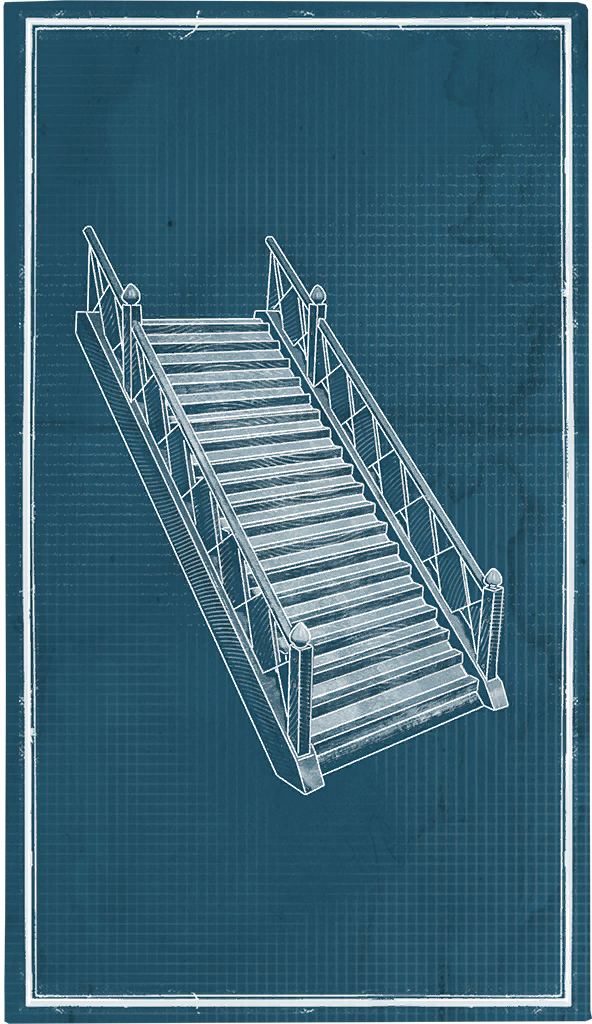 Bhutan Double Wood Stairs