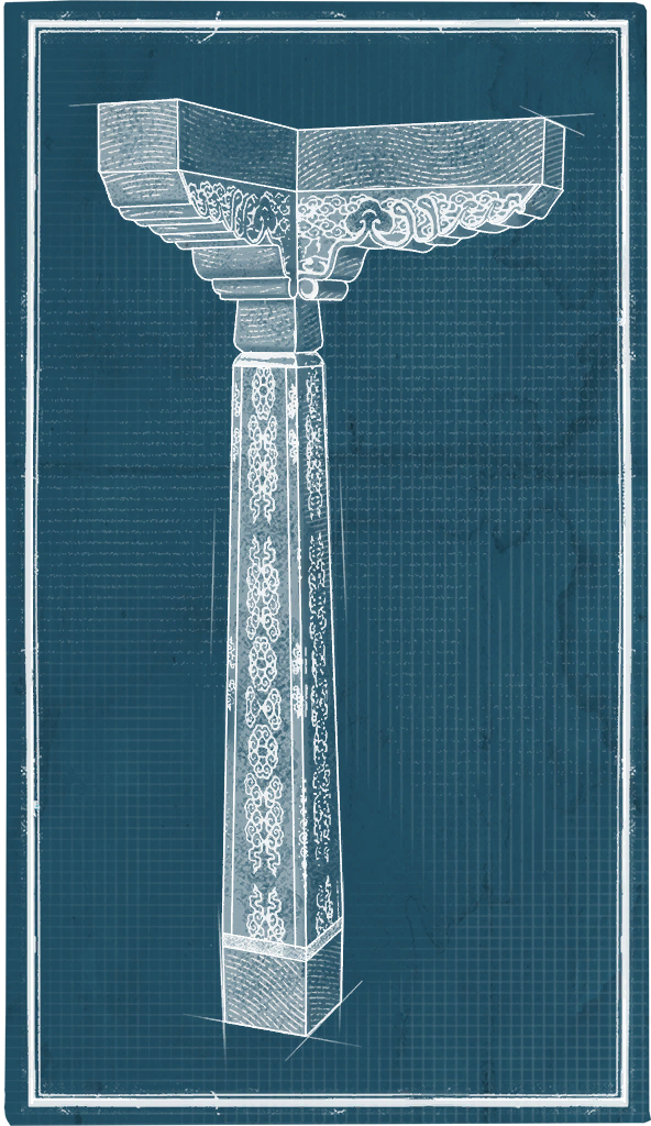 Bhutan Corner Pillar
