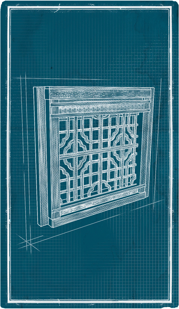 Pagoda Latticework Window